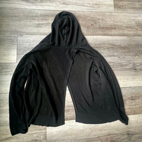 Lululemon Still Movement Open Split Back Hooded Knit Cardigan Yoga Athleisure - Picture 3 of 7